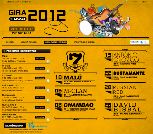 Accede a la web de la Gira LKXA 2012